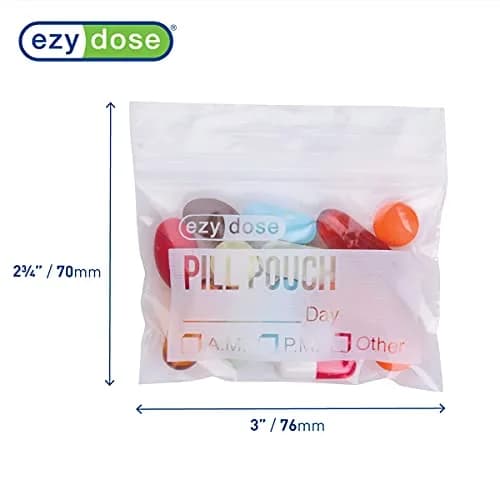 EZY DOSE Disposable Pill Pouches 100 Count (Pack of 2) | Clear Polyethylene Travel Bags thumbnail 2
