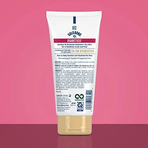 Gold Bond Diabetic Body Lotion, Dry Skin Relief with Vitamin E & Aloe, 4.5 oz (Pack of 2) | Hydrates & Soothes Flaky Skin thumbnail 3