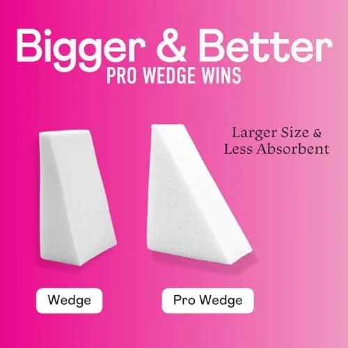 Swisspers Premium Pro Cosmetic Wedges, Jumbo Size, 32 Count (Pack of 2) | Latex-Free Makeup Sponges for Precision Blending thumbnail 4