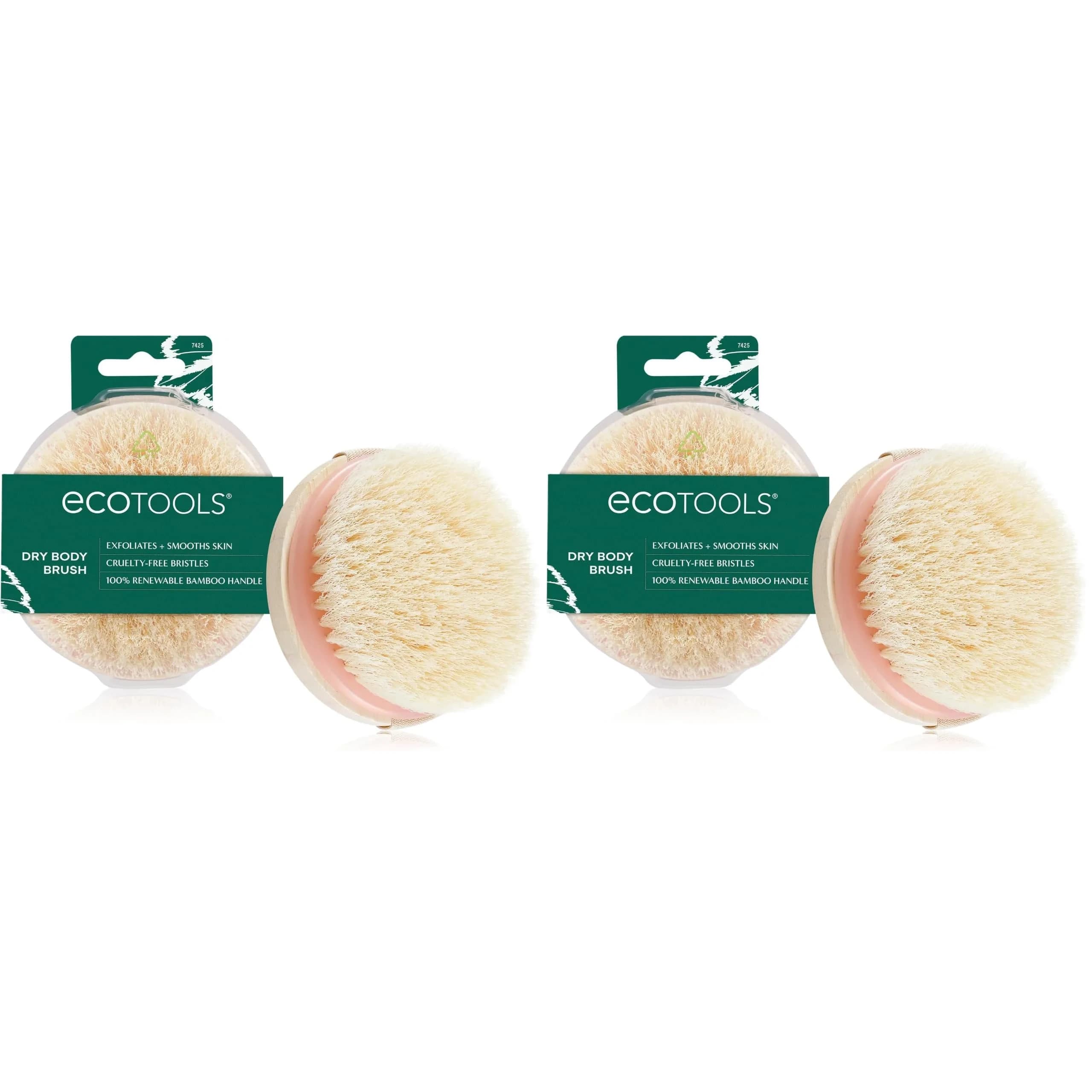 EcoTools Dry Body Brush for Dry Brushing, Smooth Skin, 1 Count | Gentle Exfoliation for Glowing Skin — No Color