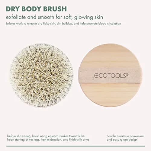 EcoTools Dry Body Brush, Vegan & Cruelty-Free | 2-Pack, Pink thumbnail 2