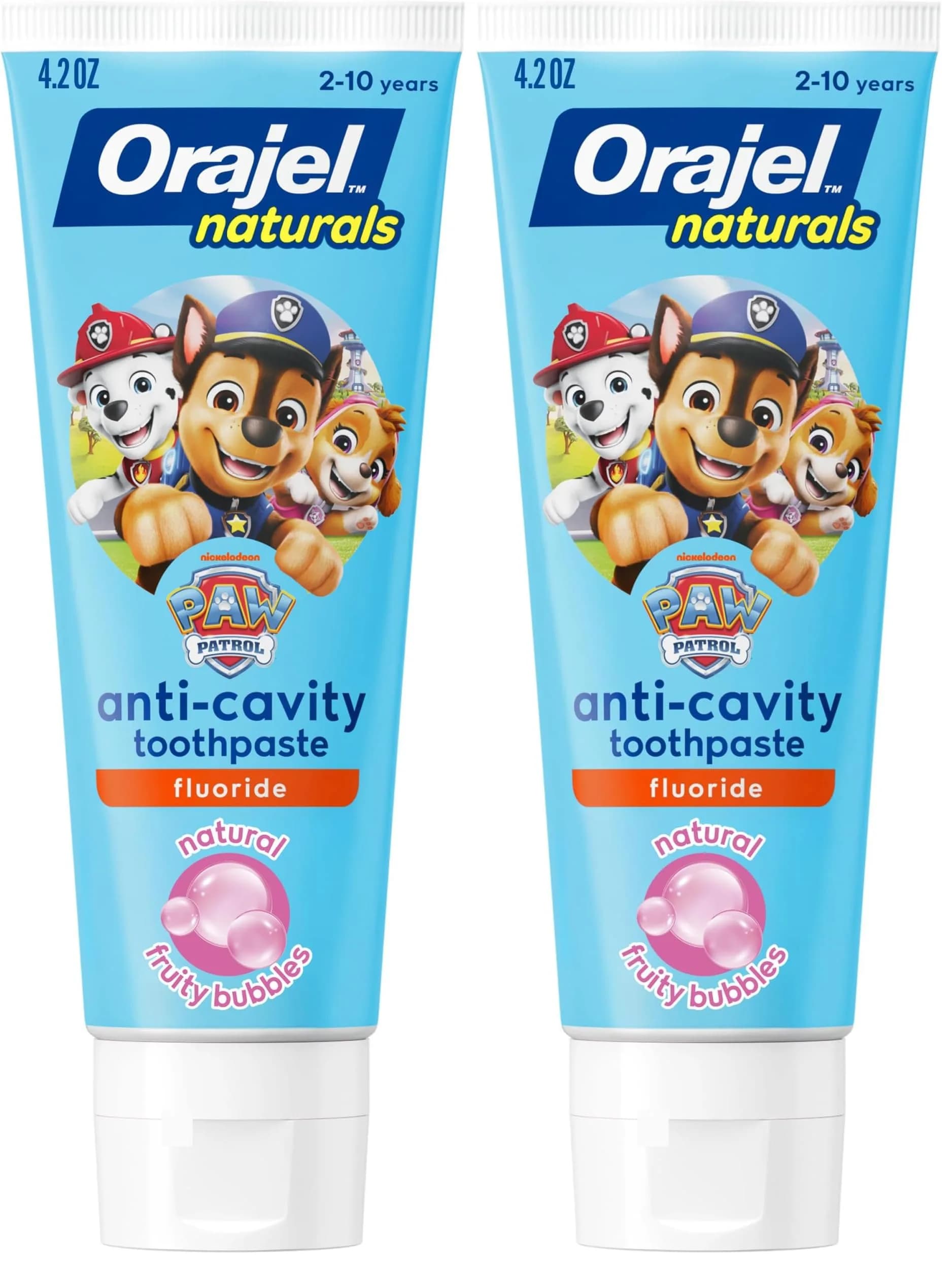 Orajel Naturals PAW Patrol Kids Fluoride Toothpaste 120ml (4.2 Oz) | Cavity Protection & Healthy Gums — 4.2 Ounce