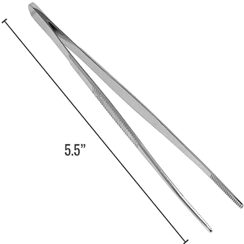 MABIS Surgical Tweezers and Dressing Forceps 5.5 inches | Serrated Stainless Steel for Precise Handling thumbnail 2