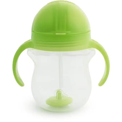 Munchkin Sippy Cup for Toddlers, Weighted Straw | Spill Proof | Transition Handles | 6+ Months | 2 Pack thumbnail 4