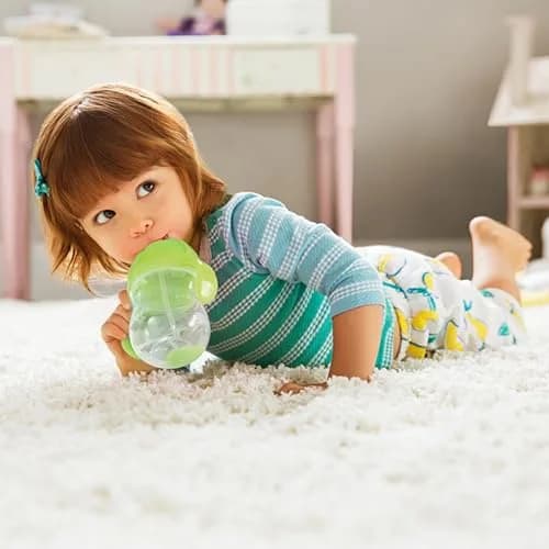 Munchkin Sippy Cup for Toddlers, Weighted Straw | Spill Proof | Transition Handles | 6+ Months | 2 Pack thumbnail 2