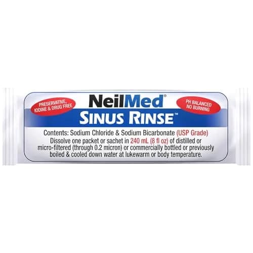 NeilMed Sinus Rinse Complete Sinus Nasal Rinse Kit 50 Count (Pack of 2) | Soothing pH Balanced Saline Solution thumbnail 6
