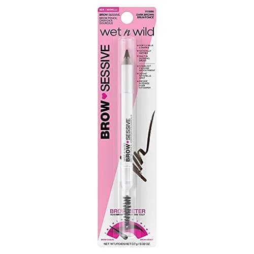 wet n wild Brow-Sessive Brow Pencil Dark Brown (Pack of 2) | Ultra-Precise Dual Ended Spoolie Brush thumbnail 6