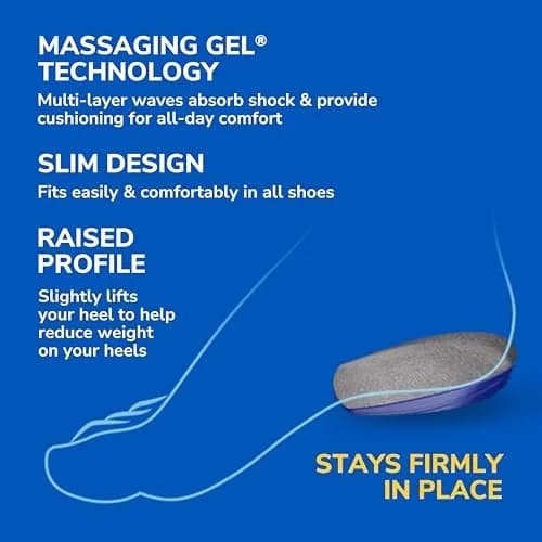 Dr. Scholl's Massaging Gel Heel Cushions for Men's 8-13 (Pack of 2) | All-Day Shock Absorption for Heel Pain Relief thumbnail 5