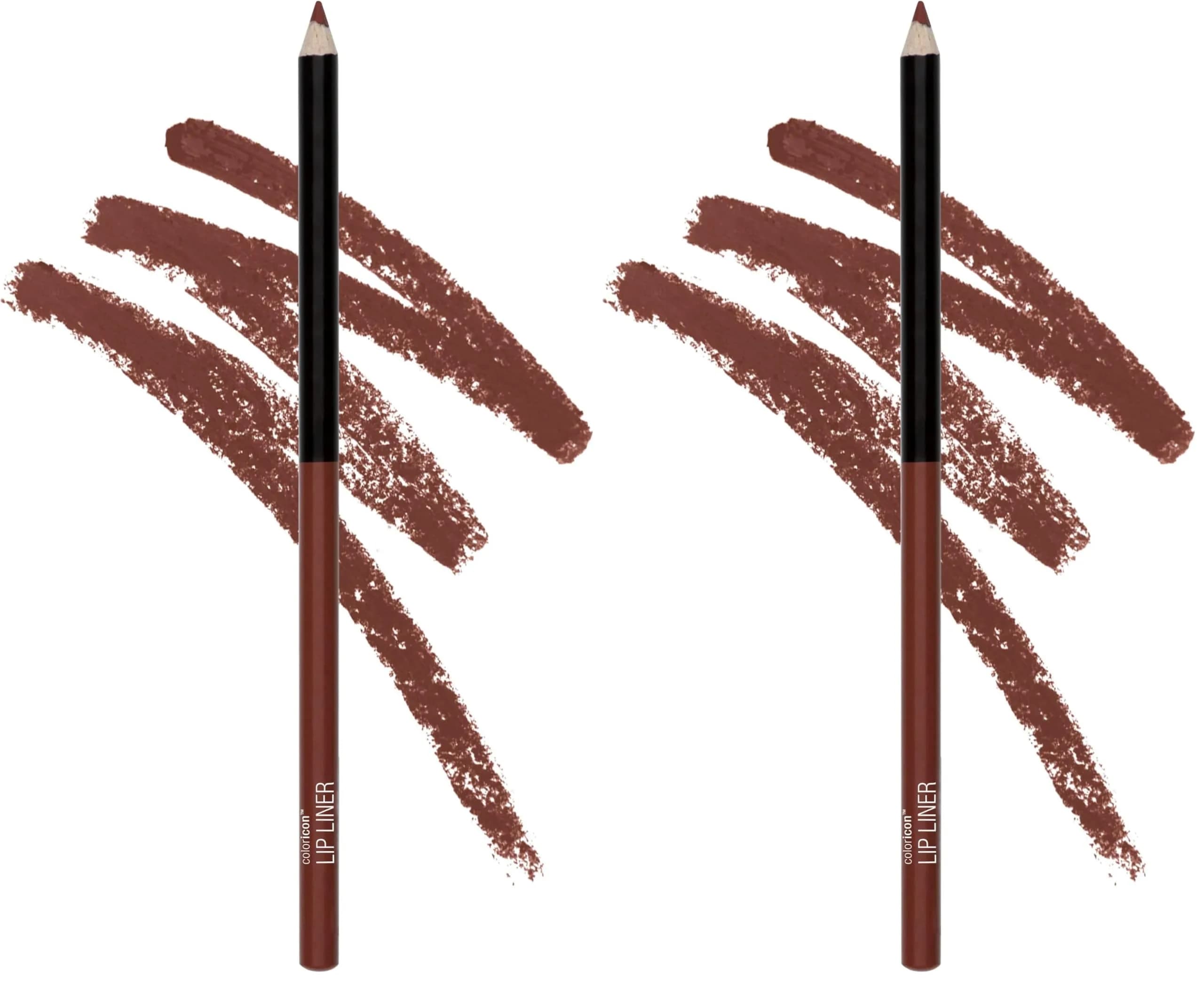 wet n wild Color Icon Lip Liner Berry Red 0.24g (0.008 Oz) | Matte Finish — Dark Brown Chestnut