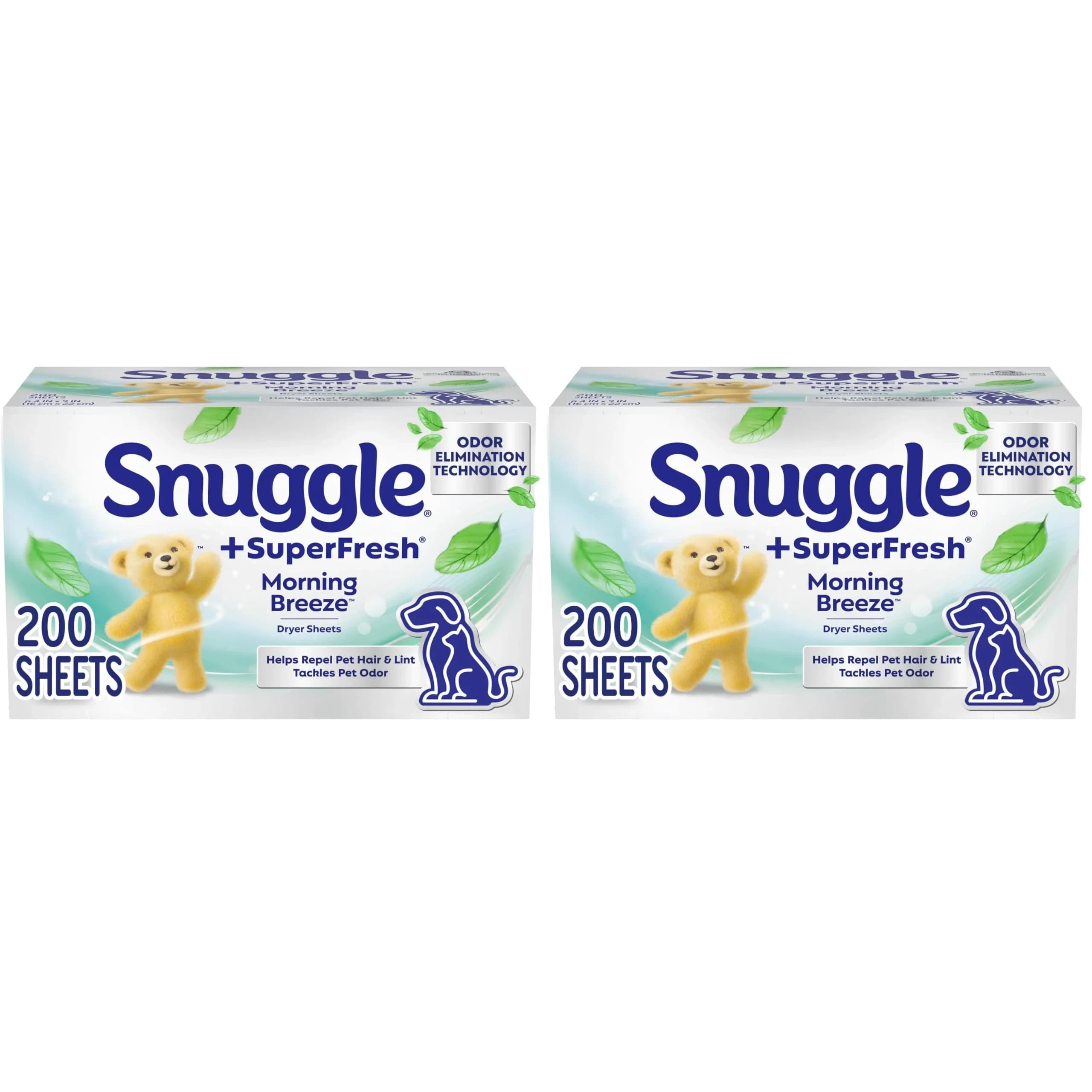 Snuggle SuperFresh Dryer Sheets Spring Burst 200 Count | Reduces Static, Softens Fabric, Fights Odors — Original Scent
