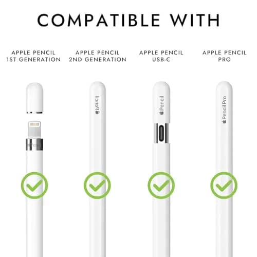 FAFALITHIC 4 Pack Silicone Grip for Apple Pencil 1st Gen, Pro, 2nd Gen, USB-C | Comfortable Writing & Precise Control thumbnail 2
