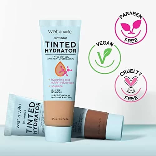 wet n wild Bare Focus Tinted Hydrator Skin Veil Medium Tan 1.82 fl oz (54 g) | Buildable Coverage for Normal, Dry, Combo Skin thumbnail 5