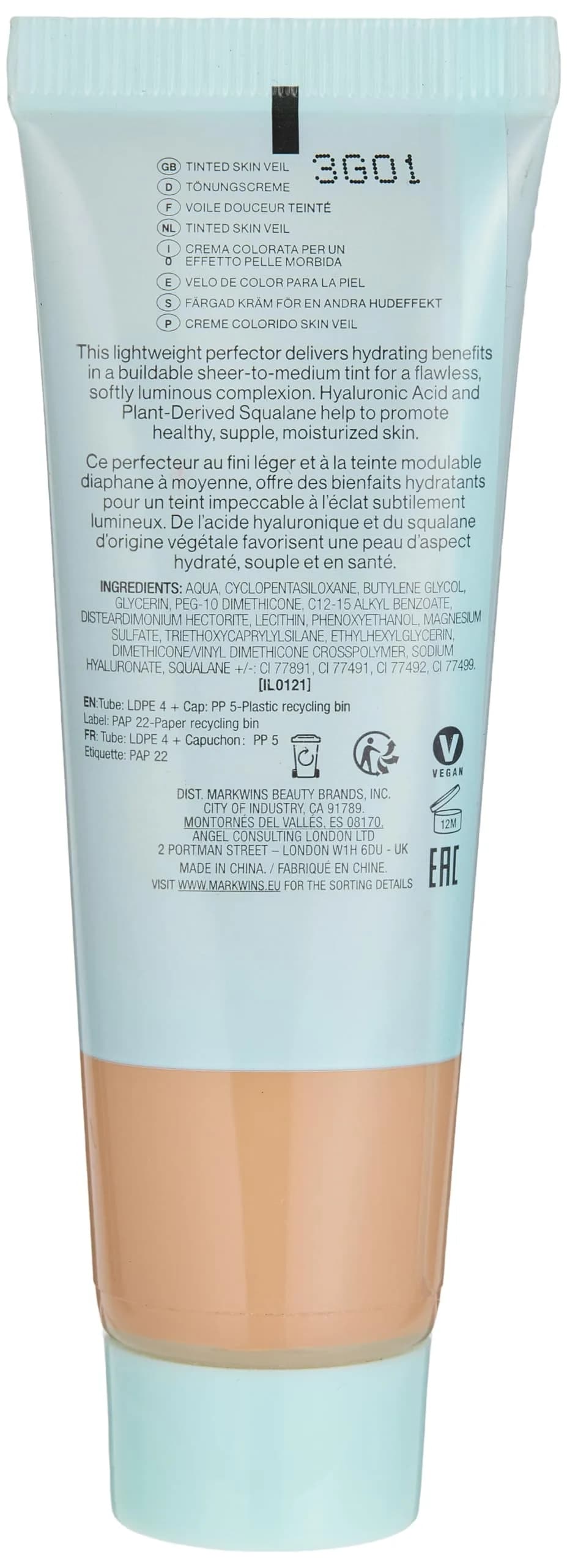 wet n wild Bare Focus Tinted Hydrator Skin Veil Medium Tan 1.82 fl oz (54 g) | Buildable Coverage for Normal, Dry, Combo Skin thumbnail 2