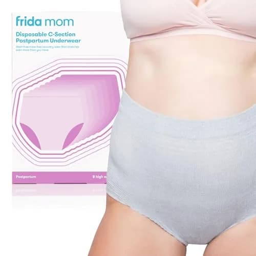 Frida Mom High Waist Postpartum Underwear Grey Regular 2-Pack | Seamless Recovery Support thumbnail 1