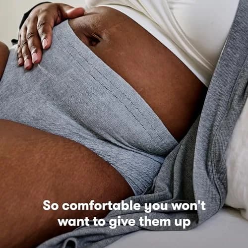 Frida Mom High Waist Postpartum Underwear Grey Regular 2-Pack | Seamless Recovery Support thumbnail 5