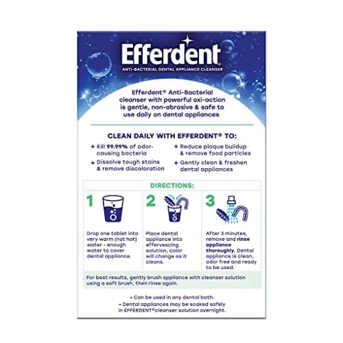 Efferdent Minty Fresh & Clean Retainer Cleaning Tablets 252 Count (126 Tablets x 2) | Kills 99.99% Odor-Causing Bacteria thumbnail 7