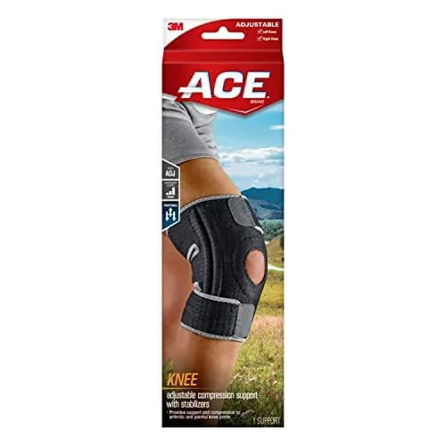 ACE Brand Adjustable Knee Brace with Side Stabilizers & Compression, Pack of 2 | Orthopedic Brace for Arthritis & Painful Joints thumbnail 4