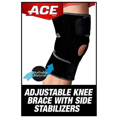ACE Brand Adjustable Knee Brace with Side Stabilizers & Compression, Pack of 2 | Orthopedic Brace for Arthritis & Painful Joints thumbnail 2