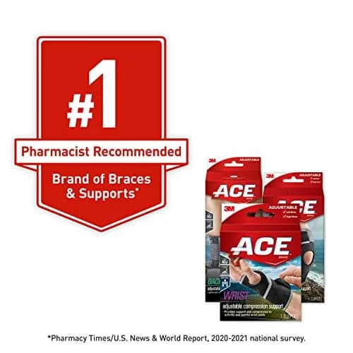 ACE Brand Adjustable Knee Brace with Side Stabilizers & Compression, Pack of 2 | Orthopedic Brace for Arthritis & Painful Joints thumbnail 3