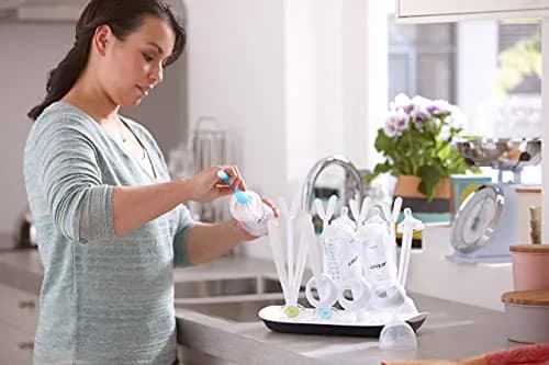 Philips AVENT Baby Bottle Brush | Nipple Cleaning | Grey | Pack of 2 | 27.9 cm (11 inches) | Curved Head & Molded Tip thumbnail 8