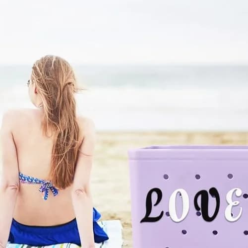 CTOHN Letter Charms for Bogg Bag, Alphabet Lettering Accessories (White, B) | Personalized DIY Bag Decor thumbnail 4