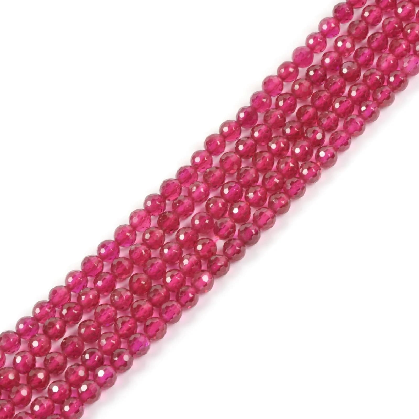 Justinstones 3mm Assorted Multicolor Tourmaline Faceted Gemstone Round Loose Beads Strand 15.5-16" | DIY Jewelry Making — Lab Created Red Corundum