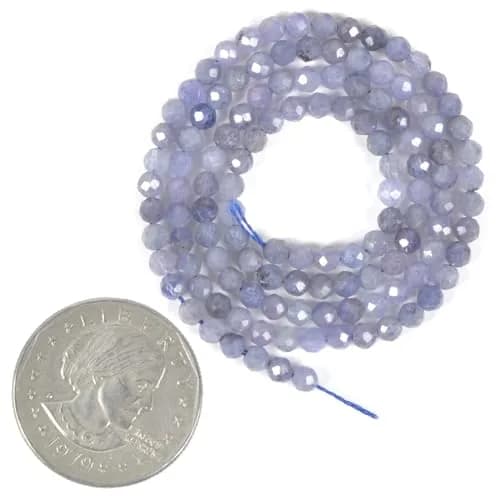 Justinstones 3mm Tanzanite Faceted Gemstone Round Loose Beads Strand 15.5-16" DIY Jewelry Making thumbnail 3