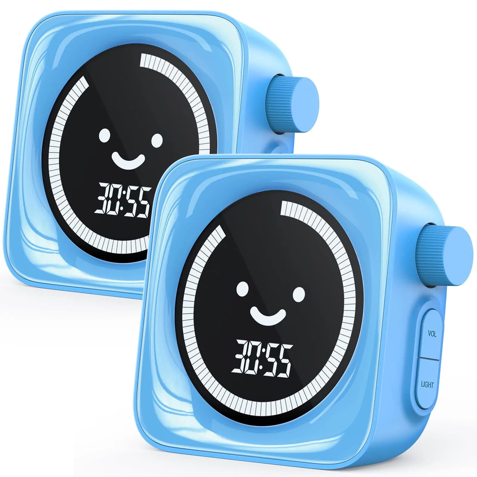 HAUKINIX Visual Timer for Kids ADHD 99-Mins Digital Countdown Stopwatch Timer Blue | 8.6cm (3.4in) x 7.8cm (3.1in) x 4.3cm (1.7in) — Blue