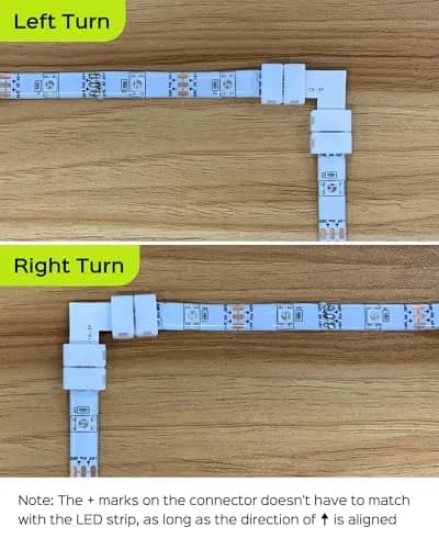 JACKYLED 30 Pcs 3-Pin LED Connectors 10mm L Shape | Unwired Solderless Gapless Adapter for WS2811, SK6812, 72W thumbnail 6
