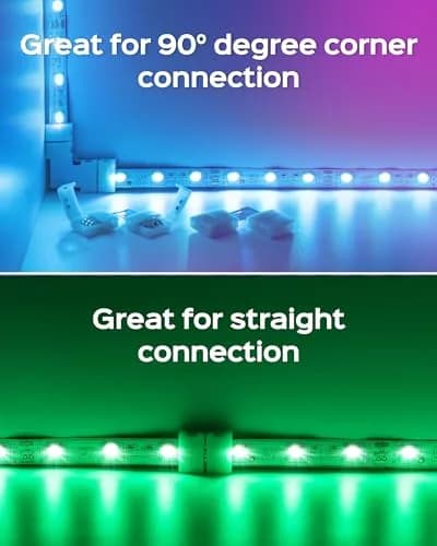 JACKYLED 30 Pcs 3-Pin LED Connectors 10mm L Shape | Unwired Solderless Gapless Adapter for WS2811, SK6812, 72W thumbnail 2