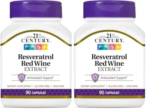 21st Century Resveratrol Red Wine Extract Capsules | Antioxidant Support for Cellular Wellness thumbnail 1