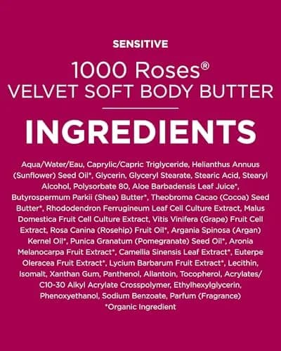 Andalou Naturals 1000 Roses Velvet Soft Body Butter 473ml (16 Fl Oz) | Advanced Rose Stem Cells for Dry Skin thumbnail 7