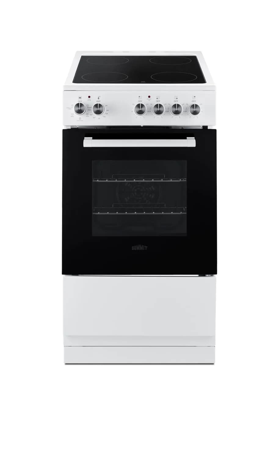 Summit 20” Electric Range, 1.87 cu.ft. ADA Compliant, White | Compact European-Made Kitchen Appliance - main product image