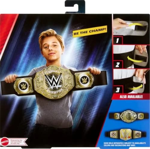 Mattel WWE World Heavyweight Championship Role Play Title Belt for Kids | 1 Size thumbnail 6