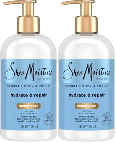 SheaMoisture Hydrate & Repair Conditioner for Damaged Hair 13 oz (Pack of 2) | Organic Shea Butter & Manuka Honey thumbnail 1