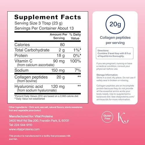 Vital Proteins Collagen Peptides Advanced, Strawberry Lemon | 13 Servings | Supports Skin & Joints thumbnail 3