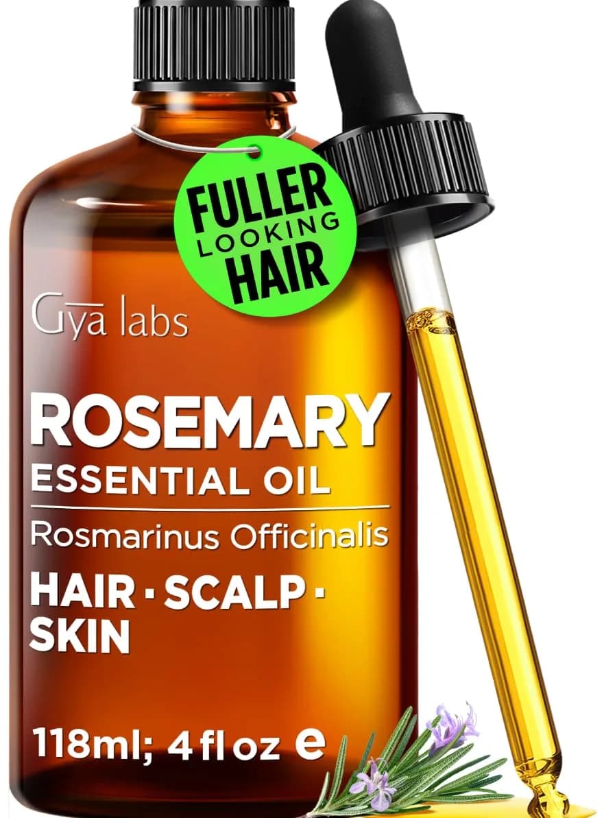 Gya Labs Pure Rosemary Essential Oil 118ml (4 Fl Oz) | Supports Fuller-Looking Hair & Scalp Wellness