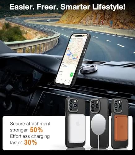 X-level for iPhone 15 Pro Max Case, Compatible with MagSafe, Frosted Black | Slim, Impact-Resistant & Fast Charging Support thumbnail 3
