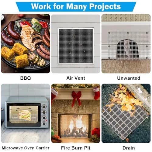 Valchoose 304 Stainless Steel Woven Mesh Screen 37.2cm x 29.2cm (14.6"x11.4") | 5 Mesh Easy Cut Rustproof for DIY & Protection thumbnail 2