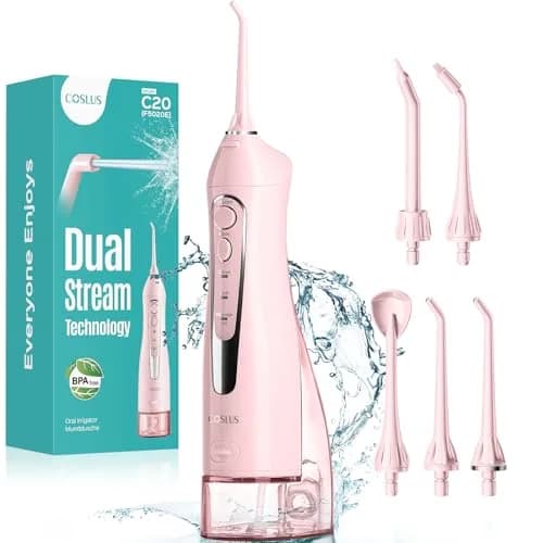 COSLUS C20 Water Dental Flosser 300ml (10.14 Fl Oz) | ADA Accepted for Healthier Gums thumbnail 1