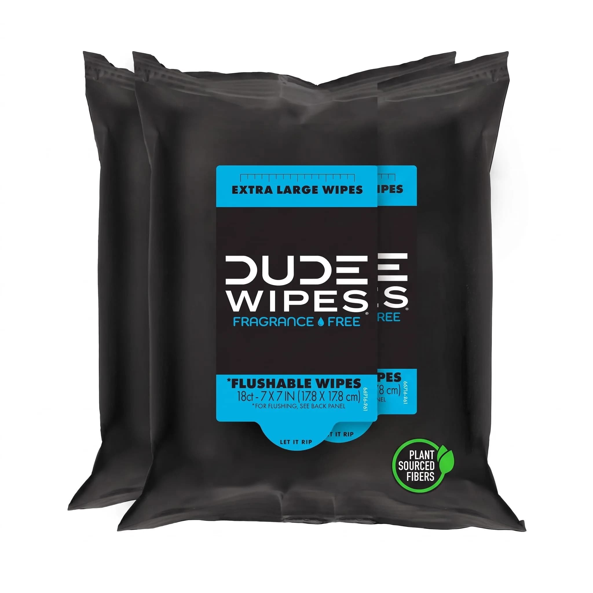 DUDE Wipes 18ct (Pack of 2) | Extra Large Flushable Wipes for All Skin Types - main product image