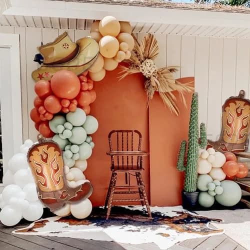 GGDE Western Themed Party Balloons Cowboy Hat & Boot Set (4 Pcs) | Assorted Colors thumbnail 5