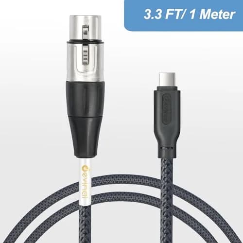 Devinal XLR Female to USB C Cable 1m (3.28 ft) | High Fidelity Recording Cable for Microphones thumbnail 7