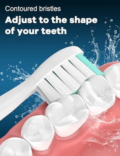 Toptheway Toothbrush Replacement Heads Compatible with Phillips Sonicare 4100/5100/C2/G2/C1, Medium Soft, 4 Pack | Genuine DuPont Bristles thumbnail 5