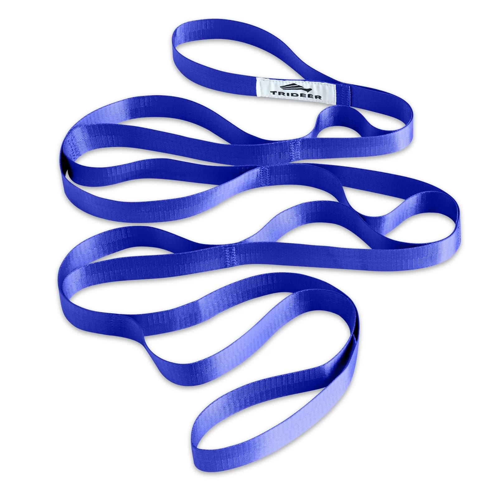 Trideer Stretching Strap Yoga Strap Physical Therapy 75"x1" | Non-Elastic, Sturdy Polyester for Home & Gym (Black) — Royal Blue/75"x1"