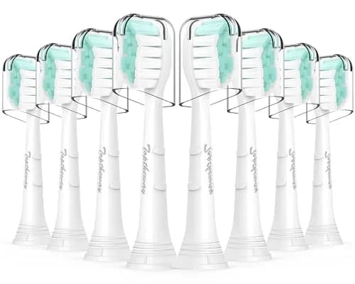 toptheway Toothbrush Replacement Heads Compatible with Phillips Sonicare 4100 5100 5300, Medium Soft, 8 Pack | Genuine DuPont Filaments thumbnail 1