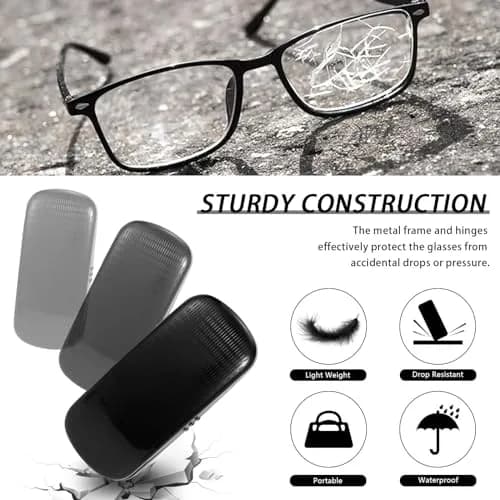 Hifot Metal Eyeglass Case, One Size | Durable Aluminum Spectacles Box for Men Women Kids thumbnail 3
