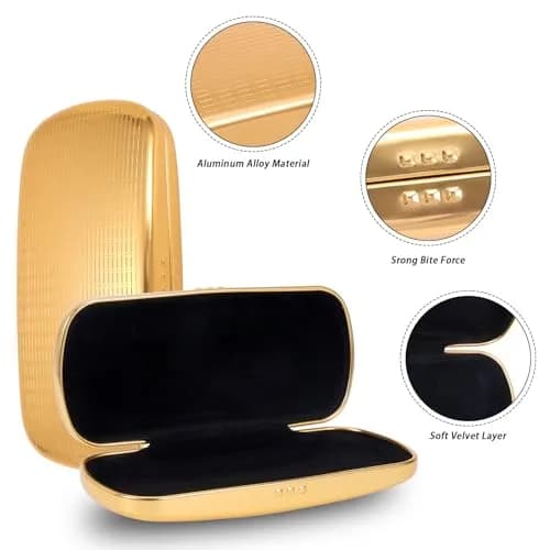 Hifot Metal Eyeglass Case, Hard Shell, Aluminum Spectacles Box, 15.5cm x 6.5cm | Stylish & Durable thumbnail 4