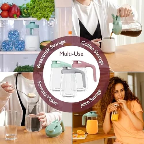 Momcozy Glass Breast Milk Pitcher 946ml (32oz) | Heat-Resistant, Leak-Proof, BPA-Free thumbnail 8