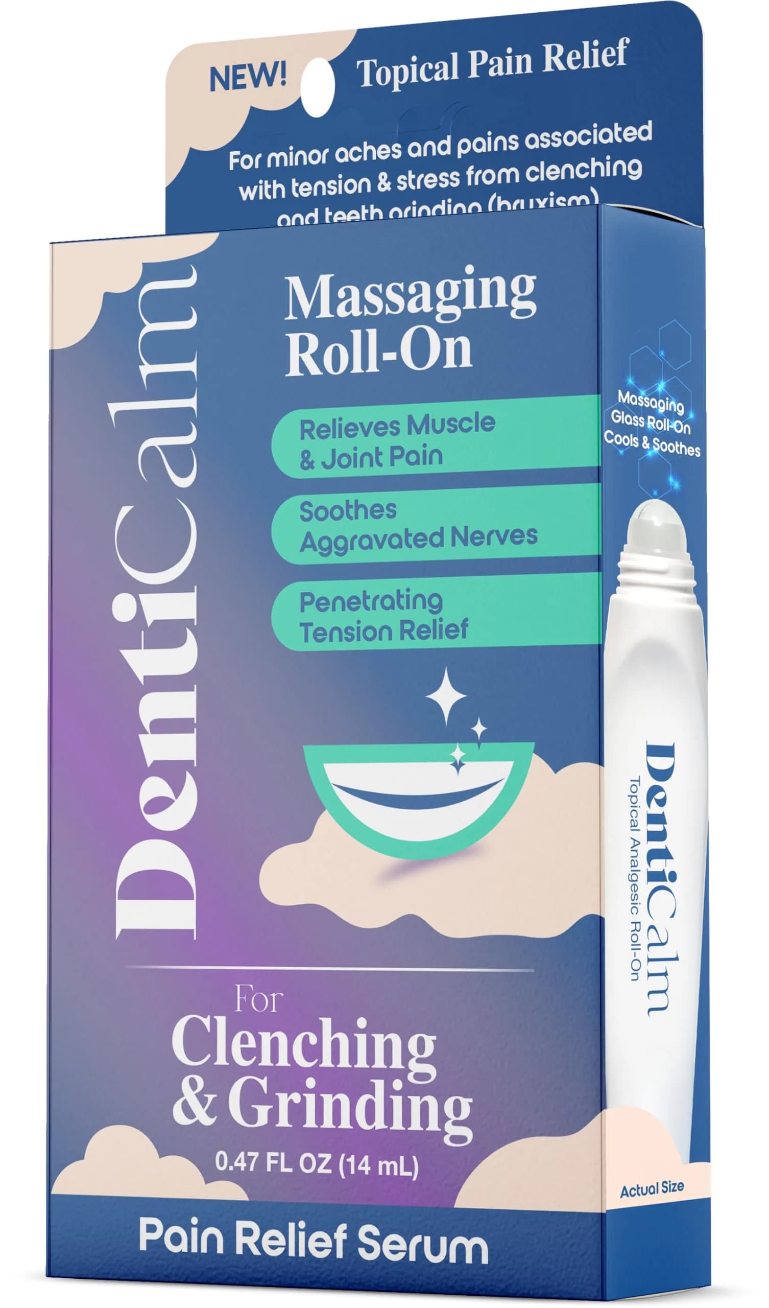 nfuse DentiCalm Soothing Pain Relief for Teeth Grinding & Jaw Clenching 0.47 OZ | Targeted Facial Tension Relief - main product image